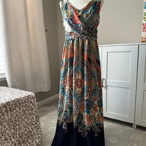 Maeve by Anthropologie Vibrant Paisley Maxi Dress